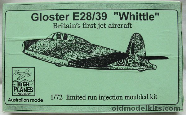 High Planes 1/72 Gloster E.28/39 Whittle (E-28 / Pioneer), 72018 plastic model kit